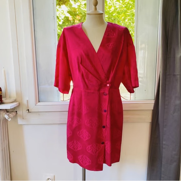 Harpie Wrap-Effect Jacquard Mini Dress - Picture 5 of 8